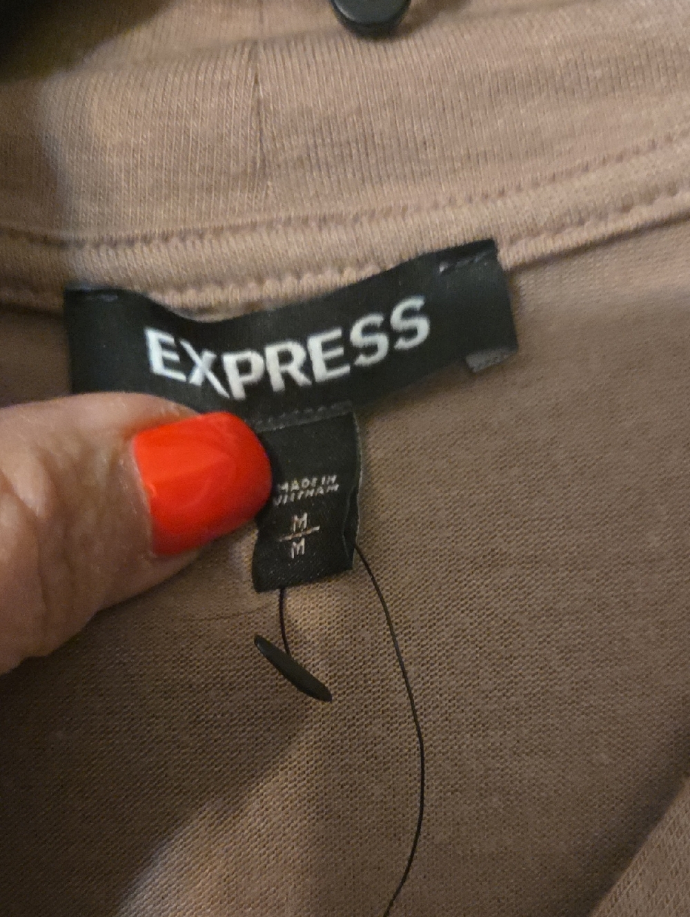 Express Taupe Crisscross Cowl Neck Top - Picture 3 of 5